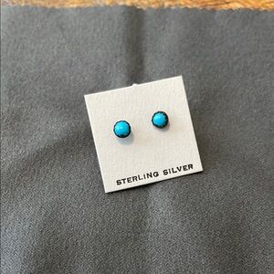 Sterling Silver Turquoise Stud Earrings